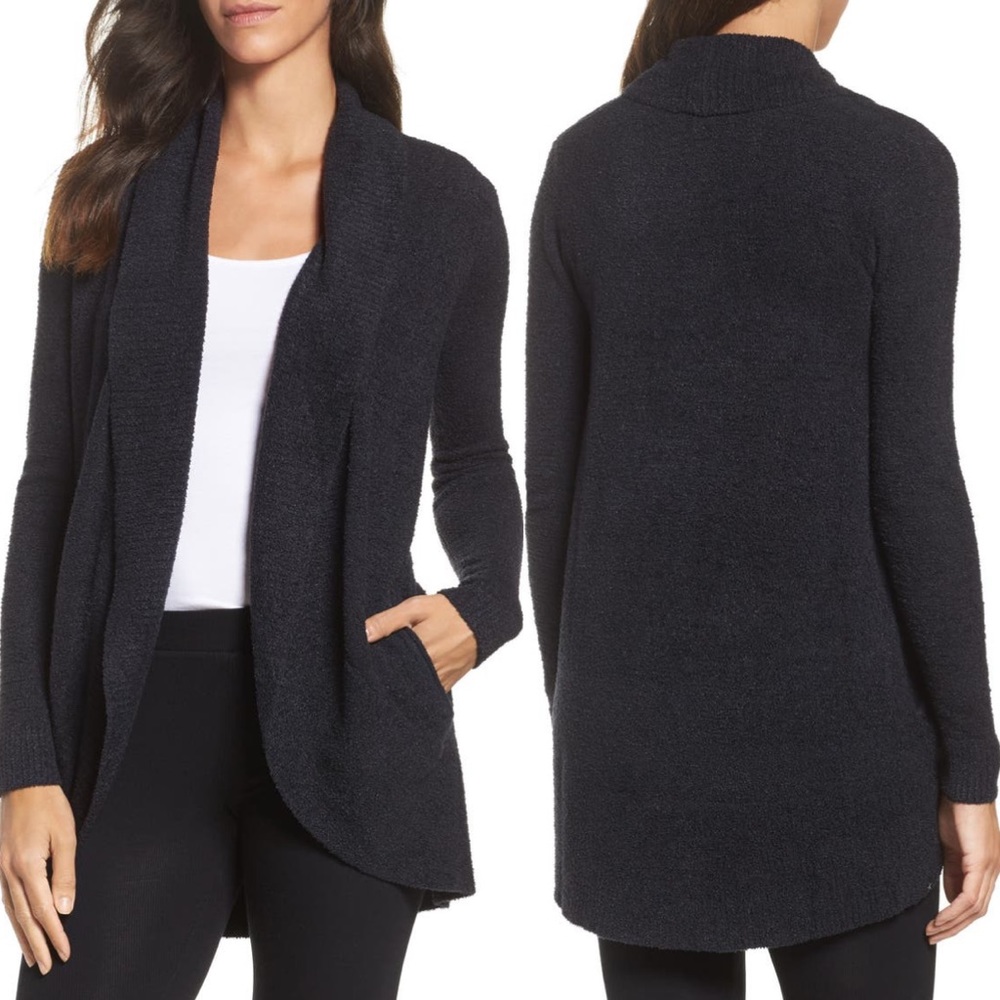 Barefoot Dreams Cozy Circle Cardigan, Black XS/S